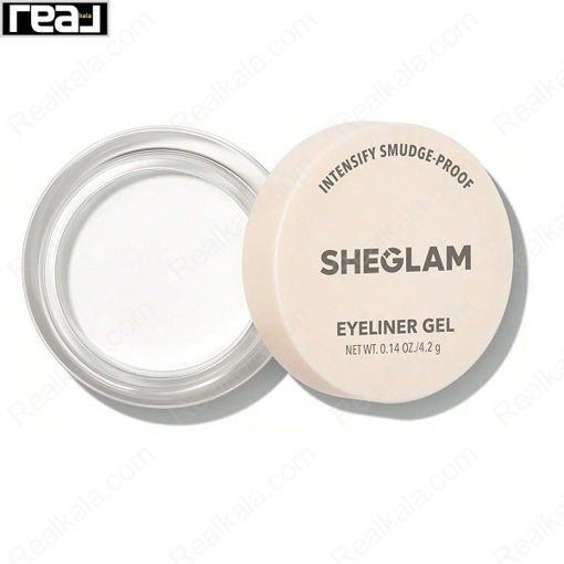 خط چشم ژله ای کاسه ای شیگلم رنگ سفید SHEGLAM INTENSIFY SMUDGE-PROOF EYELINER GEL 4.2g