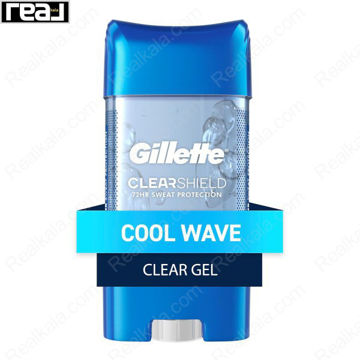ژل شفاف (مام) ضد تعریق مردانه ژیلت کلیر شیلد مدل کول ویو Gillette Clear Shield Cool Wave 107g