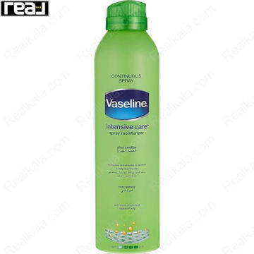 اسپری مرطوب‌ کننده و تسکین دهنده وازلین حاوی عصاره آلوئه ورا Vaseline Intensive Care Spray Moisturizer Aloe Soothe