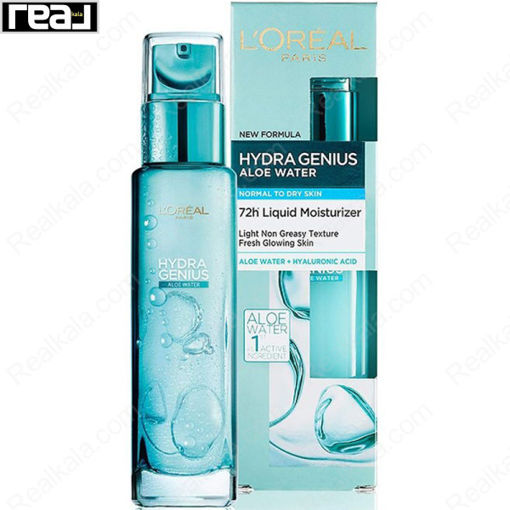 آبرسان هیدرا جنیوس لورال مناسب پوست نرمال تا خشک Loreal Hydra Genius For Normal To Dry Skin