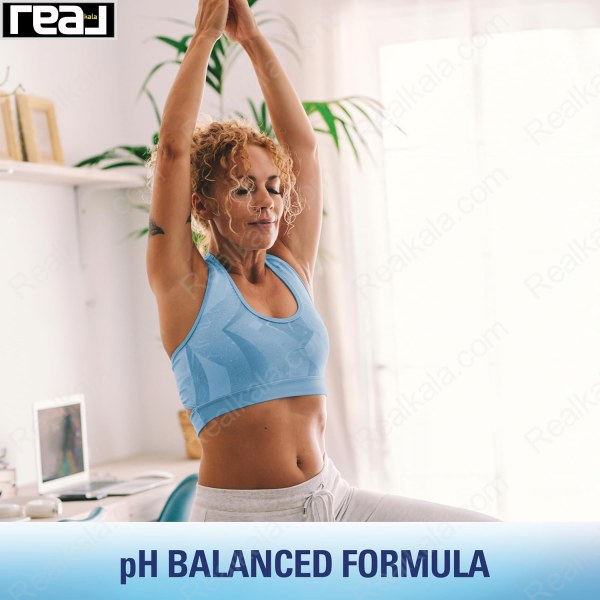 نمایش کاربرد روزانه ضد تعریق سکرت مدل Relaxing Lavender با تأکید بر فرمول pH متعادل