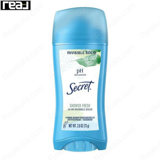 مام ضد تعریق زنانه سکرت مدل شاور فرش Secret Shower Fresh 24HR Invisible Solid 73g