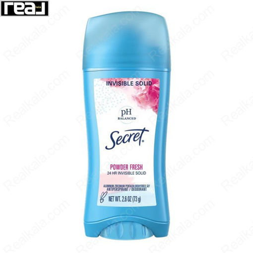 مام ضد تعریق زنانه سکرت مدل پاودر فرش Secret Powder Fresh 24HR Invisible Solid 73g
