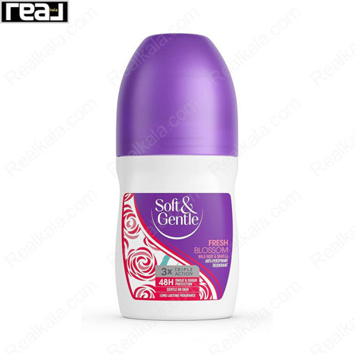 رول ضد تعریق (مام) زنانه سافت اند جنتل سه‌ گانه رایحه شکوفه تازه Soft & Gentle Roll On Triple Action Fresh Blossom 50ml