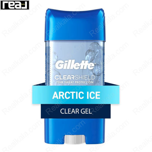 ژل شفاف (مام) ضد تعریق مردانه ژیلت کلیر شیلد مدل آرکتیک آیس Gillette Clear Shield 72HR Arctic Ice 107g