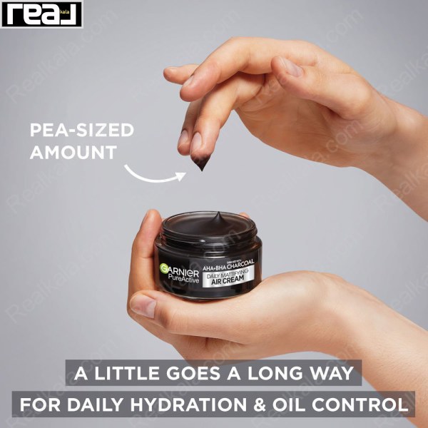 بافت کرم روزانه مات‌ کننده گارنیر با AHA، BHA و زغال فعال