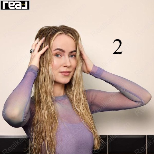 مرحله 2 استفاده موس حجم‌ دهنده مو گات تو بی 24 ساعته