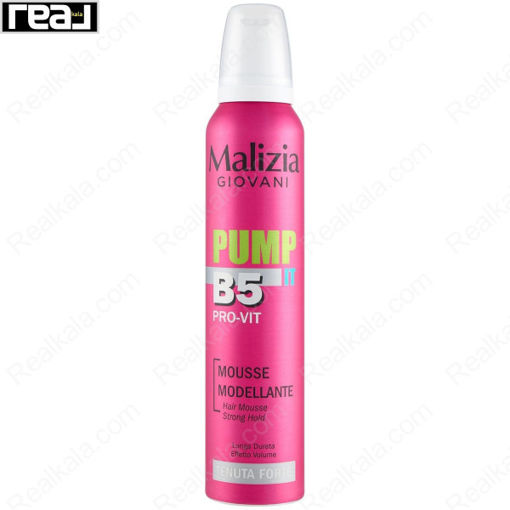 موس حالت‌ دهنده مو مالیزیا پرو ویتامین B5 سری جیوانی Malizia Giovani Mousse Pump B5 Pro-Vit 200ml