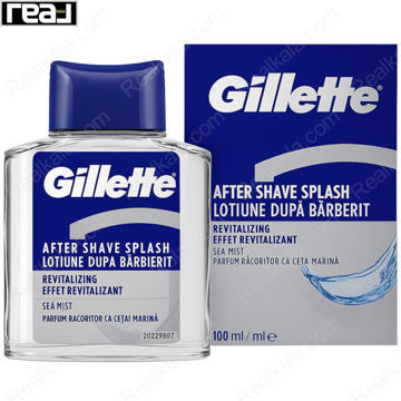 افتر شیو مردانه ژیلت Sea Mist مدل Splash با رایحه دریایی در بطری 100 میل