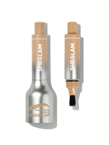 هاشور ابرو شیگلم رنگ Latte ضد آب SHEGLAM Brow-Fection Angled Brush & Dip