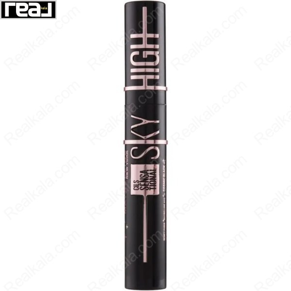 نمای جلوی ریمل اسکای های میبلین حجم‌ دهنده و بلند کننده مژه