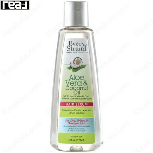سرم مو اوری استرند آلوئه‌ ورا و روغن نارگیل Every Strand Aloe Vera Coconut Oil Hair Serum 177ml