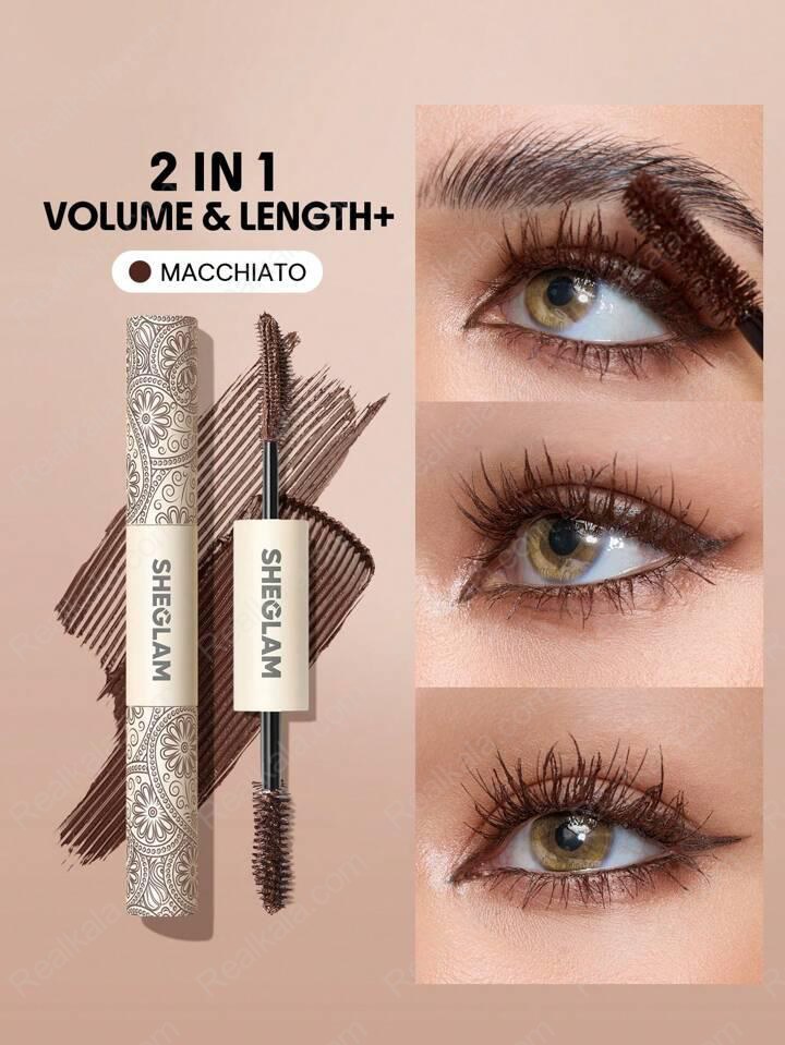 ریمل دو طرفه ضد آب شیگلم رنگ قهوه ای دو ریمل در یک محصول