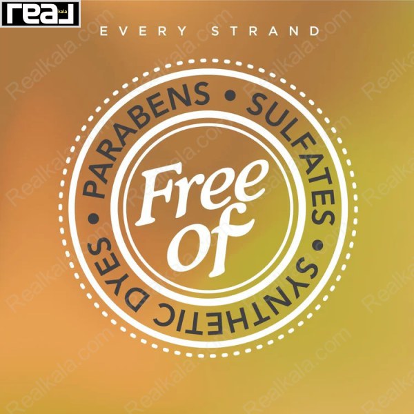 نشان Free Of در محصولات Every Strand بیانگر فرمول فاقد پارابن، سولفات و رنگ‌های مصنوعی