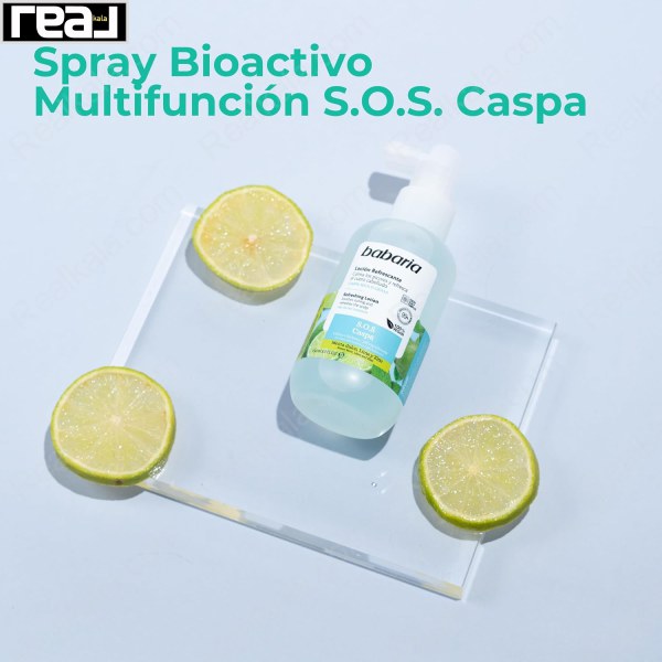 اسپری S.O.S Caspa باباریا، لوسیون طراوت‌بخش با زینک و نعنا برای سلامت پوست سر و کاهش چشمگیر شوره