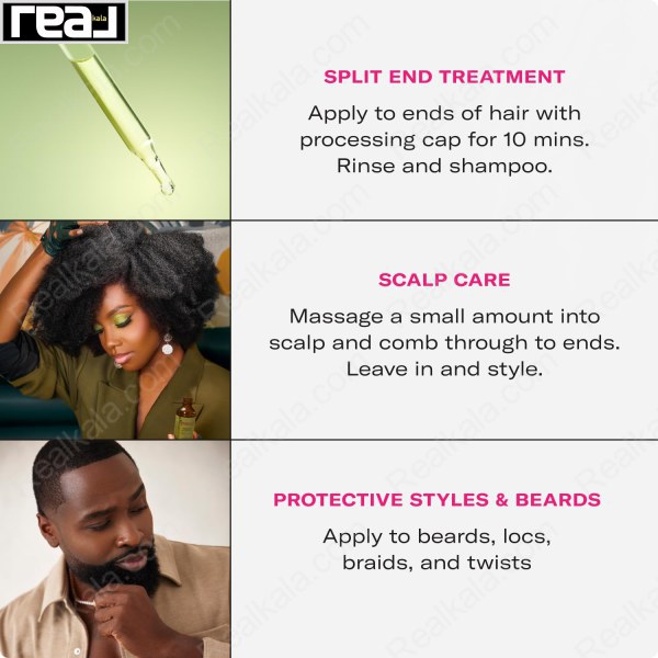 روش مصرف روغن درمانی مو و سر میله