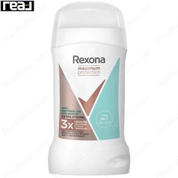 استیک ضد تعریق رکسونا زنانه Maximum Protection 3X با محافظت قوی، ضد باکتری و اثر Extra Strong
