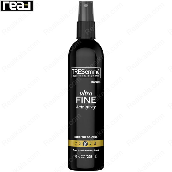 اسپری مو TRESemmé Ultra Fine با طراحی مشکی و طلایی