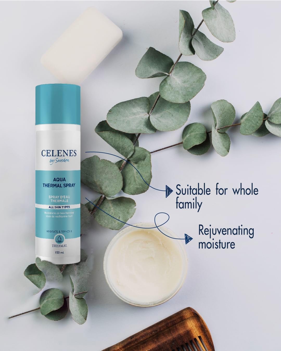 اسپری آبرسان صورت سلنس رطوبت‌ رسان فوری و محافظ پوست CELENES Aqua Thermal 150ml