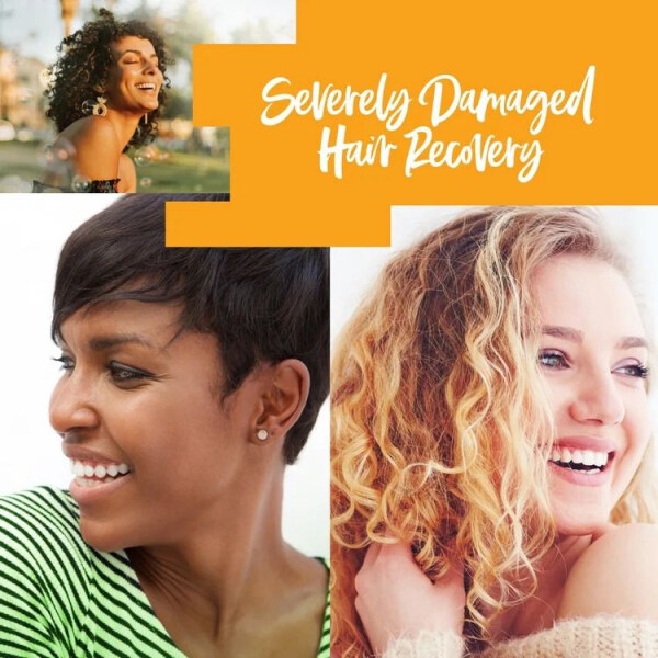 نمایش نتیجه استفاده از شامپو Every Strand Severely Damaged Hair Recovery برای ترمیم و بهبود ظاهر موهای آسیب‌دیده