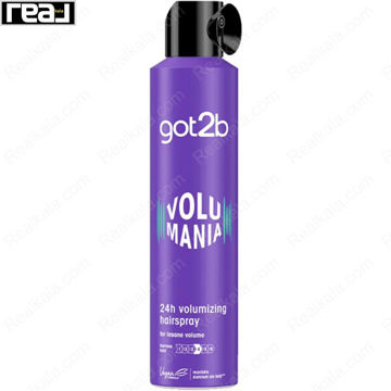 اسپری حجم دهنده مو got2b مدل Volumania 24h با فرمول سبک و حجم دهی 24 ساعته مناسب موهای نازک