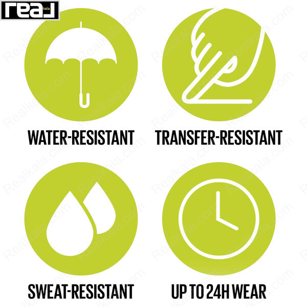 ویژگی های پنکک میبلین مدل هیبرید شامل مقاومت در برابر آب، تعریق، انتقال و ماندگاری تا ۲۴ ساعت