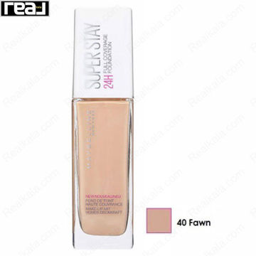 کرم پودر Maybelline Super Stay 24H شماره 40 Fawn مناسب پوست گندمی با تناژ گرم