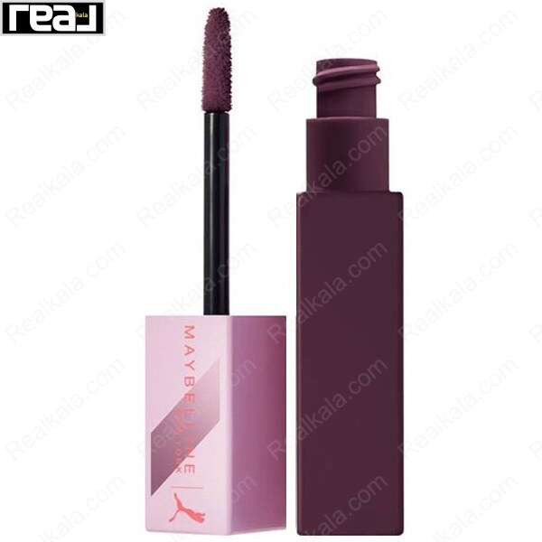 رژ لب Maybelline شماره 13 Fierce با رنگ بنفش آلویی تیره