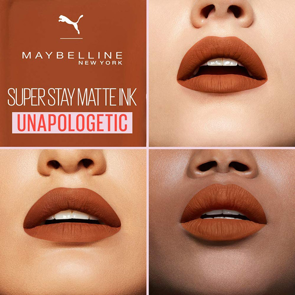 تست روی لب رژ لب Maybelline شماره 09 Unapologetic با تناژ پوستی مختلف
