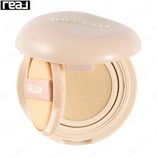 کوشن شیگلم رنگ Shell مدل Lock & Go با بافت واقعی داخل بسته، مناسب پوست روشن با تناژ خنثی