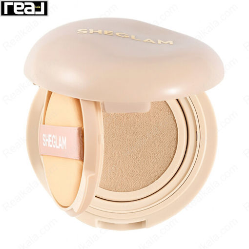 کوشن شیگلم رنگ بامبو ضد آب و ۴۸ ساعته Sheglam Cushion Foundation Lock & Go 48H Waterproof Bamboo