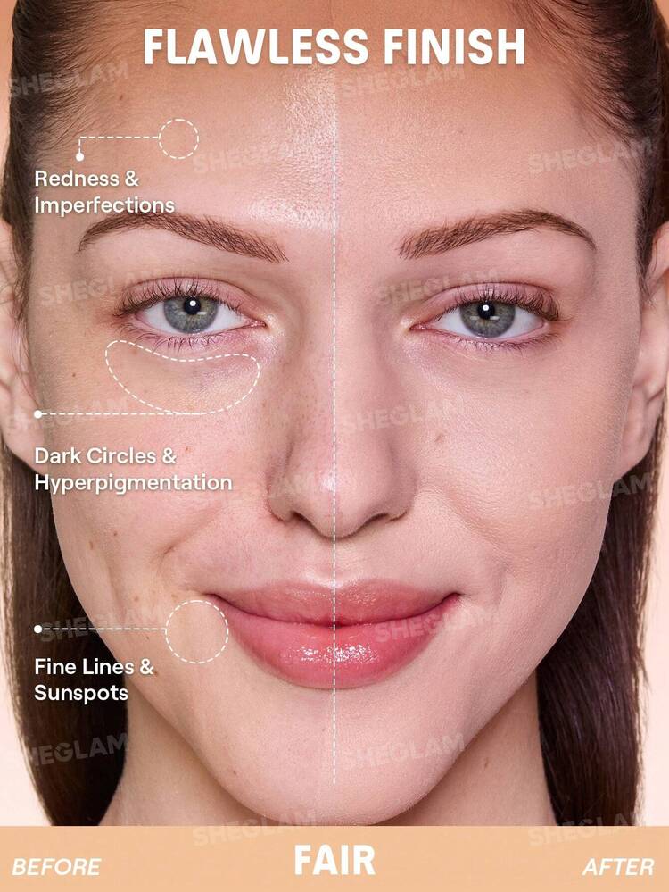 نمای کوشن شیگلم مدل Lock & Go رنگ Fair روی پوست