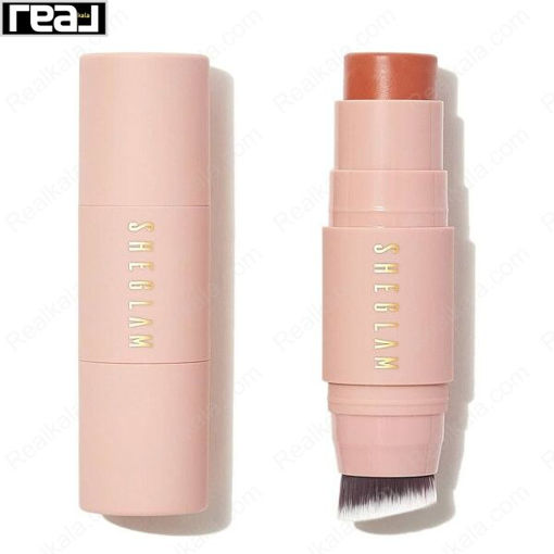 رژگونه شیگلم رنگ نکست دمینیشن مدل استیکی Sheglam Snatch N Blush Stick Next Deminsion