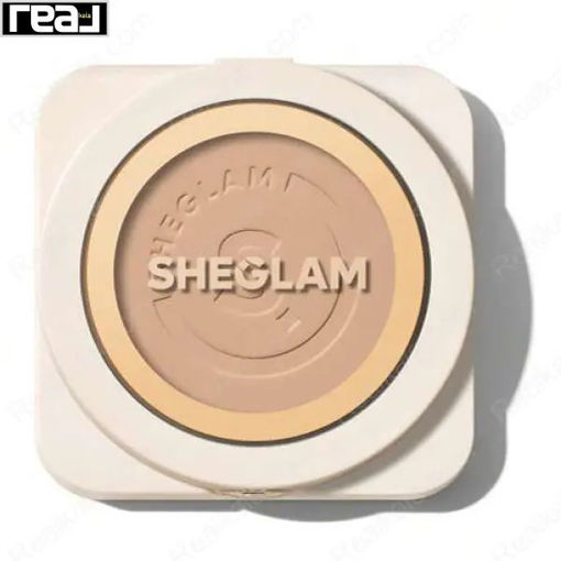 پنکک شیگلم رنگ نود مدل کرم پودری Sheglam Skin Focus High Coverage Powder Foundation Nude