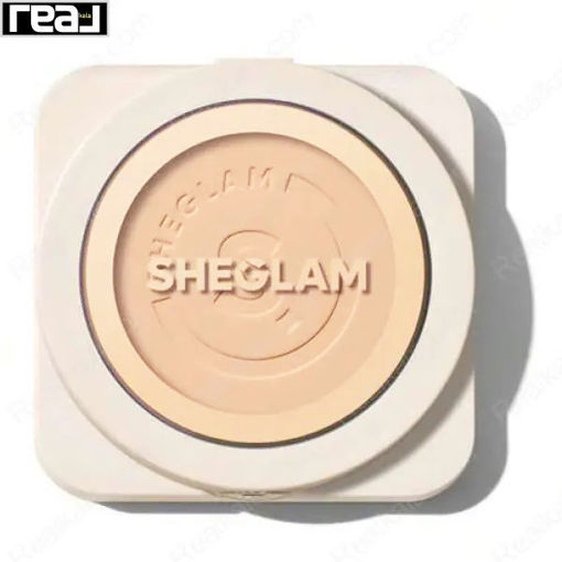 پنکک شیگلم رنگ شل مدل کرم پودری Sheglam Skin Focus High Coverage Powder Foundation Shell
