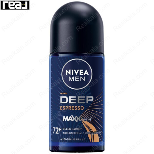 رول ضد تعریق نیوا مردانه DEEP Espresso با فناوری MAXXTECH، ترکیب Black Carbon، محافظت 72 ساعته و حس تازگی با رایحه اسپرسو