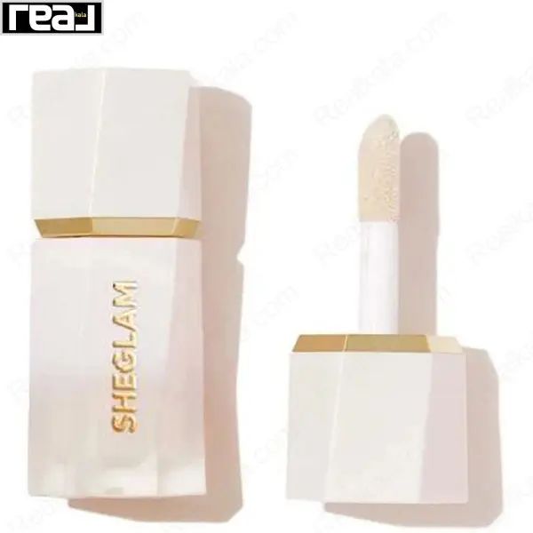 نمای روبروی هایلایتر مایع Sheglam مدل Glow Bloom رنگ Vanilla Frost با اپلیکاتور دقیق و طراحی مینیمال