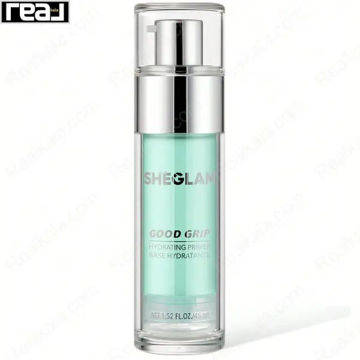 نمای روبروی پرایمر آبرسان Sheglam مدل Good Grip با بطری پمپ دار