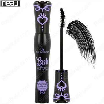 ریمل Essence مدل Lash Princess بنفش با طراحی قلب نمادین و برس منحنی
