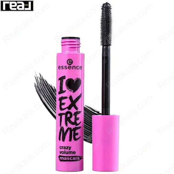 ریمل Essence مدل I love EXTREME Crazy Volume صورتی با نوشته مشکی