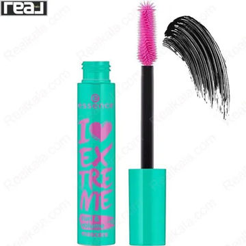 ریمل Essence مدل I Love Extreme فیروزه‌ای با نوشته صورتی	