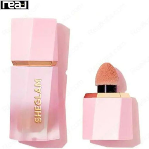 رژگونه مایع شیگلم رنگ هاش هاش مدل مات Sheglam Matte Finish Liquid Blush Hush Hush