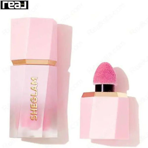رژگونه مایع شیگلم رنگ پتال تالک مدل مات Sheglam Matte Finish Liquid Blush Petal Talk