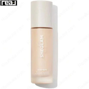 کرم پودر Sheglam مدل آبرسان رنگ Chantilly با بسته‌بندی شفاف و درب سفید