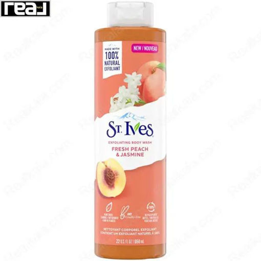 شامپو بدن استیوز هلو و گل یاس St.Ives Purifying Body Wash Peach & Jasmine 650ml