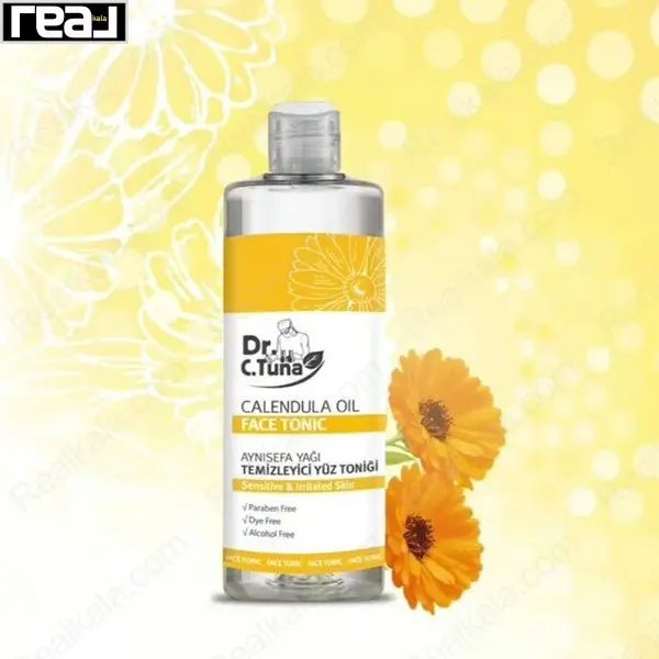 تونیک کالاندولا دکتر سی تونا با گل‌های همیشه‌بهار