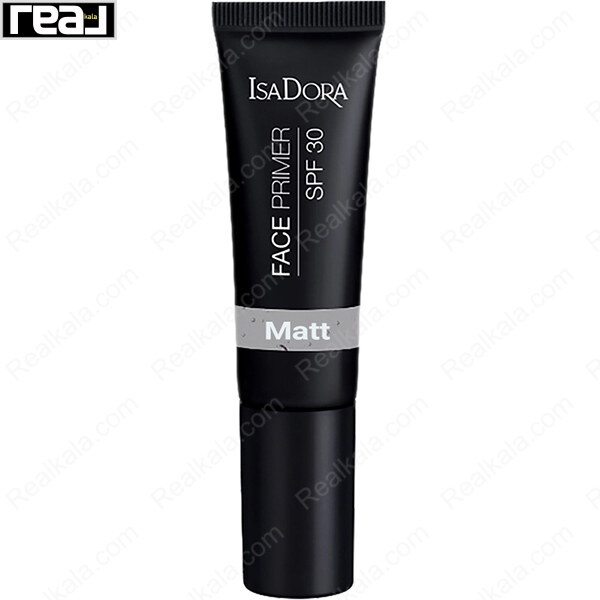 تیوب مشکی پرایمر ایزادورا با پمپ داخلی و نوشته Matt SPF 30