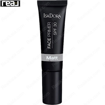 تیوب مشکی پرایمر ایزادورا با پمپ داخلی و نوشته Matt SPF 30
