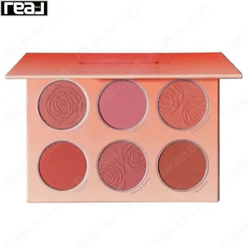 پالت رژگونه شیگلم شش رنگ مدل مولتی کالر Sheglam Floral Flush Blush Palette Multi Color