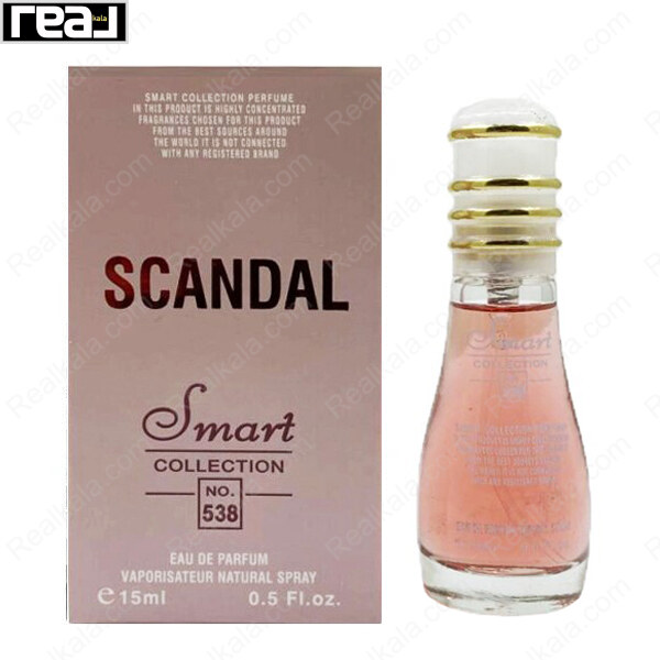 بطری اسمارت کالکشن کد 538 با نوشته ی اسکندل روی جعبه